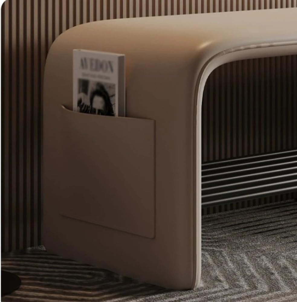 Modern Doorway Shoe-Changing Stool Shoe Cabinet Storage Two-Purpose Bedroom Simple Bedside Bench for Sitting Entryway(Coffee,Small)