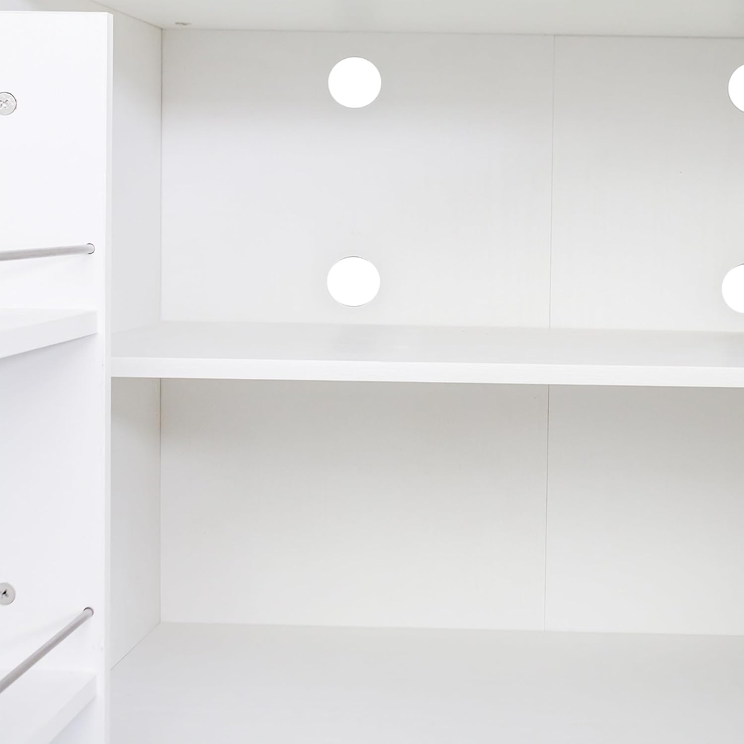 Kitchen Cabinet Tall Food Pantry with Door Shelves, Farmhouse Pantry Cabinet 5 Tier Food Cupboard for Dining Room Laundry, White