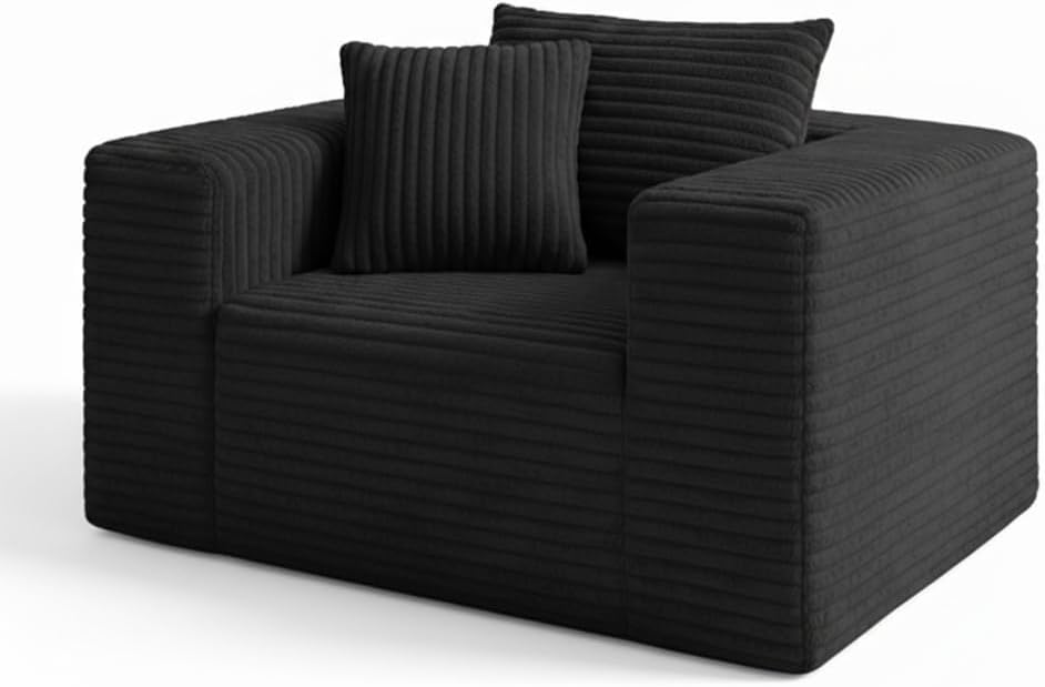 Boneless Sofa Chair, No Assembly Couch in a Box Memory Foam Mini Cloud Reading Chair with Throw Pillow for Living Room Bedroom Playroom