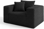 Boneless Sofa Chair, No Assembly Couch in a Box Memory Foam Mini Cloud Reading Chair with Throw Pillow for Living Room Bedroom Playroom