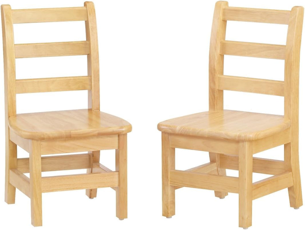 Jonti-Craft KYDZ Ladder Back Chair Pair, 12" Height