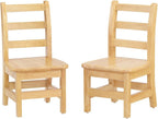 Jonti-Craft KYDZ Ladder Back Chair Pair, 12" Height