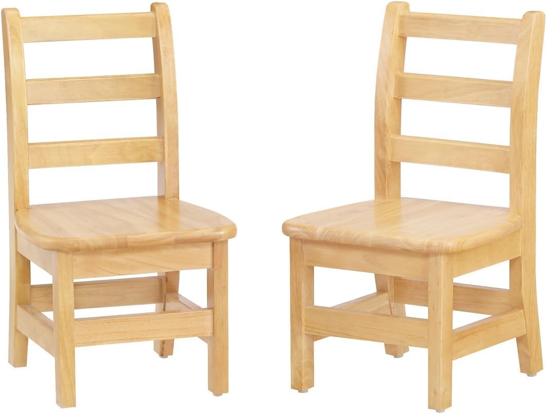 Jonti-Craft KYDZ Ladder Back Chair Pair, 12" Height