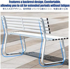 Outdoor Benches, Patio Benches for Outdoors, Features a Cast Iron Frame with Strong Load Bearing Capacity, Making It Suitable for Gardens and Courtyards.(Green,Backless)