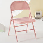 Portable Stackable Folding Chairs with Backrest Commercial Seating for Events Offices Weddings and Parties