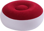 Inflatable Donut Chair, PVC Lazy Sofa, Foldable Round Seat for Bedroom and Outdoor Use (red)