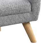 Lilola Home Amelia 28-inch Kids Gray Chenille Accent Sofa with Tufted Back, Natural Wood Legs, Foam-Filled Seat with Pocket Coil Springs – Child-Sized Upholstered Sofa for Playroom, Bedroom,Read Nook