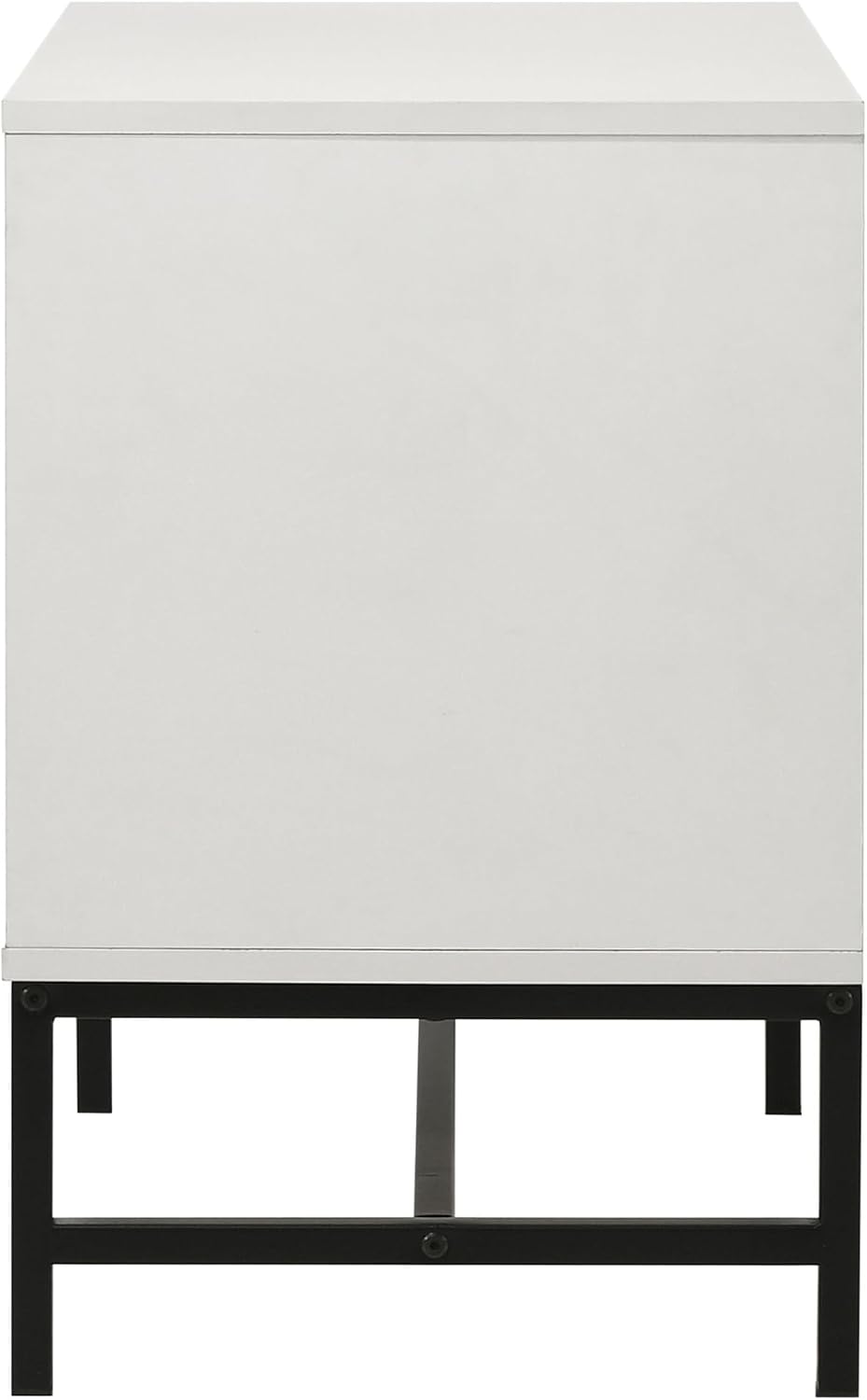 White 2-Drawer Nightstand Bedside Table,for Small Spaces