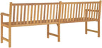 Garden Bench Warm Teak Wood Fine Sanded Teak Hardwood Large,Solid Teak 4Seater Garden Bench for Comfort and Style Outdoor Patio Furniture