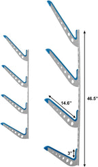 StoreYourBoard Adjustable Water Ski Wall Storage Rack, Holds 4 Sets of Skis, Garage Home Boathouse Organizer