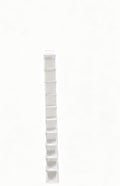 Hanging Closet Shoe Organizer, 10 Shelf, Non-Woven Polypropylene, Arctic White, Collapsible, 5.5x11.5x52 Inch