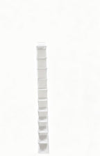 Hanging Closet Shoe Organizer, 10 Shelf, Non-Woven Polypropylene, Arctic White, Collapsible, 5.5x11.5x52 Inch