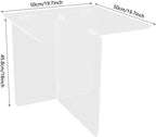 Acrylic Side Table,Clear Nightstand End Table Modern Bedside Table for Living Room Bedroom,Small Spaces (Clear)