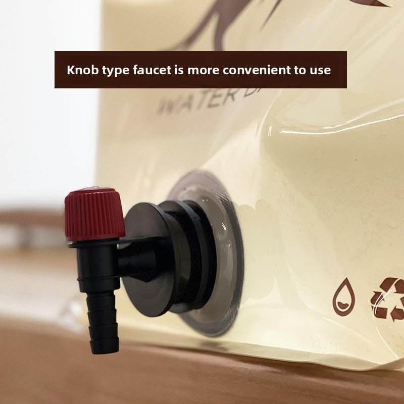 Portable Water Storage Bag, Collapsible Thickened Leak Proof Water Container, Lightweight Foldable Emergency Drinking Water Bladder for Outdoor Camping Hiking Travel Survival Home Backup