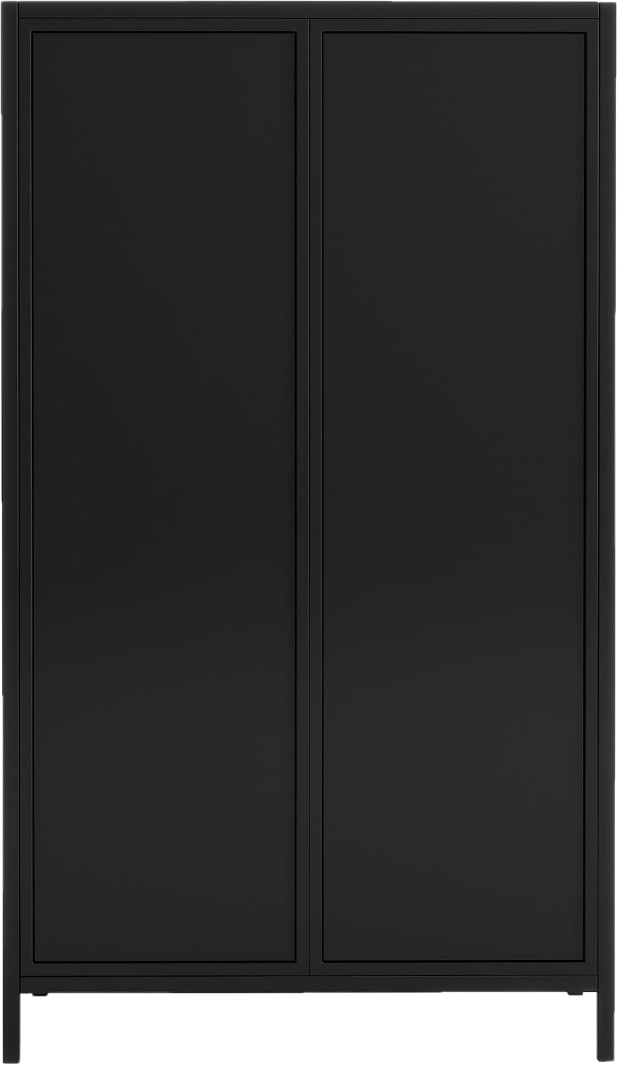 KEIKI 47.6" Tall Kitchen Pantry, Modern 4-Tier Sideboard Buffet Cabinet with Figured Glass Doors & Flip Top & Open Shelves, Industrial Metal Organizer for Living Room & Kitchen