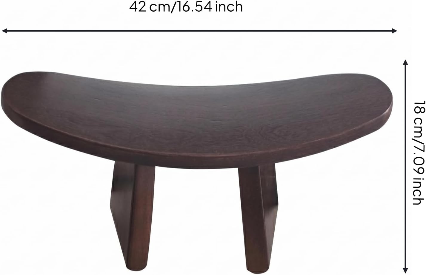 predolo Mindful Kneeling Stool Curved Meditation Seat Stool Compact Home Seating, Brown, Medium 42 21 18 CM