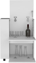 Pantry Cart Two Pull-Down Door Cabinets and Two Open Shelves, Storage Locker for Kitchen Dining Room,for Kitchen Home
