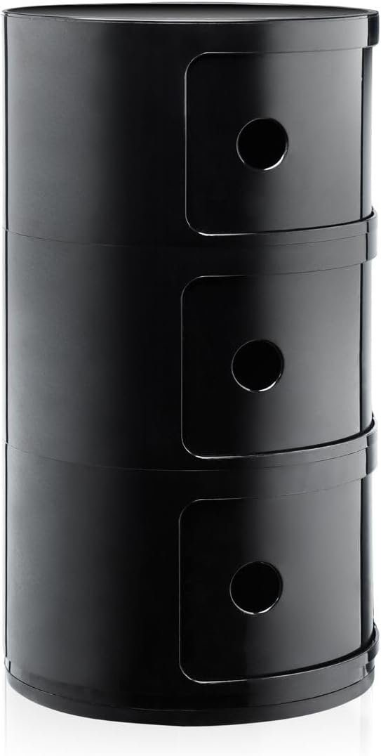 Kartell 4967/09 Componibili Drawers by Anna Castelli Ferrieri, Pack of 1, Opaque Black
