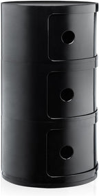 Kartell 4967/09 Componibili Drawers by Anna Castelli Ferrieri, Pack of 1, Opaque Black