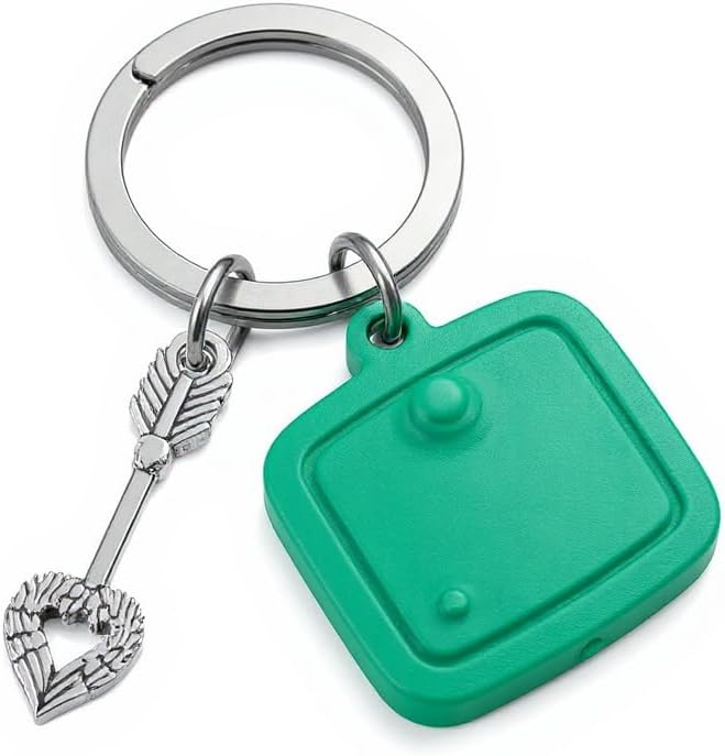 OXIHOUSE&CO- Keychain Mat, Durable Everyday Key Holder with Decorative Heart Arrow Charm