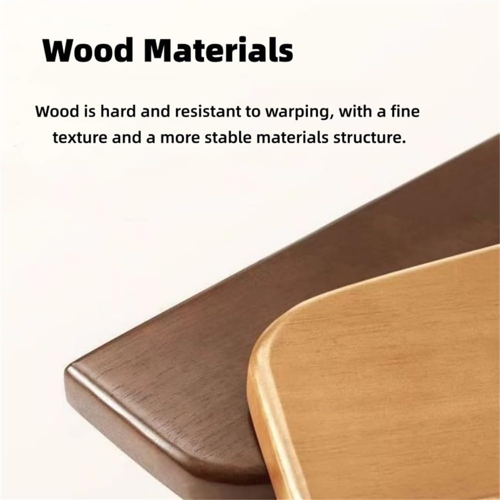 Wooden Round Side Table, Creative Small End Table for Small Spaces, Modern Night Stand, Accent Table Use in Living Room, Bedroom, Balcony(Natural)