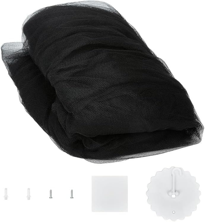 WADORN Mosquito Net Bed Canopy, Large Black Hanging Bed Net from Ceiling Dome Mosquito Net with Install Accessories for Single Twin Full Queen Size Bed Indoor Outdoor Use and Travel