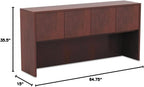 Alera alera Valencia Series Hutch with Doors, 4 compartments, 64.75w x 154d x 35.38h, Medium Cherry