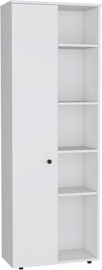 Kitchen Pantry Storage Cabinet with and Five Interior and Exterior Shelves