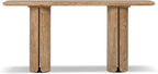 Jennifer Taylor Home Sonoma 72" Reclaimed Pine Split-Pillar Console Table, Rustic Greige Brown Reclaimed Pine Wood