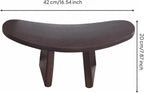 Milageto Mindful Kneeling Stool Curved Top Wooden Kneeling Bench Smooth Home Seating, Brown, Large 42 21 20 CM