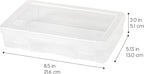 IRIS USA Clear Storage Cases, 10-Pack, |Made in USA|, Plastic Bead Organizing Containers with Snap Lid for Arts, Crafts, Ephemera, Stickers, & Dance Cheer, Clear - Medium