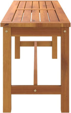 Garden Bench Natural Wood Solid Acacia Wood Medium Durable,Sturdy Solid Acacia Wood Garden Bench with Rustic Charm for Outdoor & Indoor Use Patio Furniture