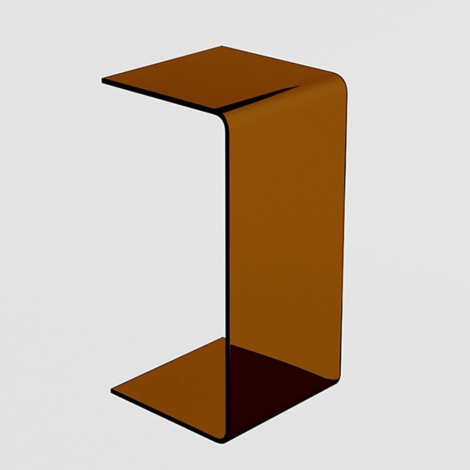 Acrylic C-Shaped End Table for Living Room and Bedroom, Versatile Sofa Side Table, Ideal for Home Decor and Snack Use