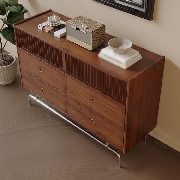 Entryway Cabinet Family Porch Drawer Living Room Wall Storage Cabinet Retro Dining Sideboard Sideboard Storage Cabinet(120cm)