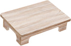 Low Wooden Tea Table, Elegant, Stable, Minimalist Stool, Lightweight Floor Table, Compact for The Windowsill in The Room, Wood Color, 50x28x10cm