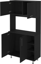 37 Multi-Layer Open Shelf Garden Table for Planting, Planter Bench with Spacious Countertop, Outdoor Storage Cabinets for Kitchen Prep Gardening, Black