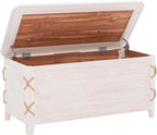 Linon Brosnan Rope Cedar Chest White