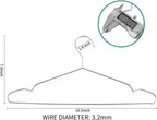 Metal Hangers Clothing Heavy Duty for Closet Stainless Steel Hanger 16.5in by WYCQKL 80 Pack
