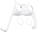 eXtremeRate White Decorative Trim Shell Compatible with p s 5 Controller, DIY Replacement Clip Shell, Custom Plates Cover Compatible with p s 5 Controller with Accent Rings