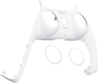 eXtremeRate White Decorative Trim Shell Compatible with p s 5 Controller, DIY Replacement Clip Shell, Custom Plates Cover Compatible with p s 5 Controller with Accent Rings