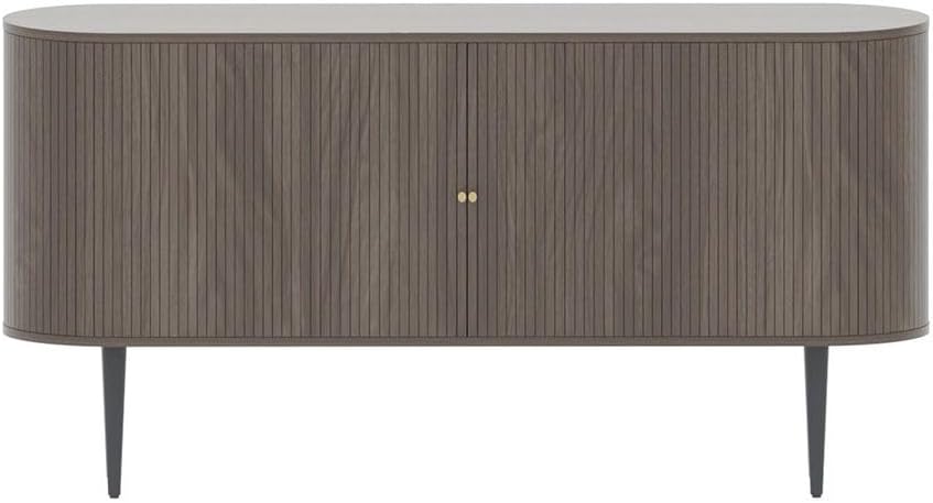 Oak Buffet Cabinet - 55 Inch Sideboard Server for Dining Room, Living Room, Kitchen - Rustic Storage Console