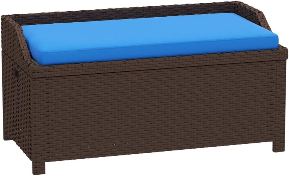 Versatile Storage Bench with Comfortable Cushioned Seat and Durable Aluminum Frame for Living Room or Patio Use