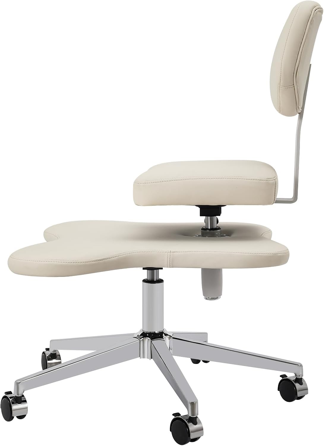 Cross Legged Chair, Adjustable Meditation Chair with Wheels, 360° Swivel Seat & Footrest for Yoga Office