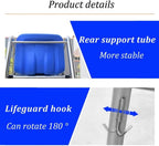 Swimming Pool Stainless Steel Lifeguard Chairs, Pool Deck Lifeguard Chairs with Hole & Hook,Loads 661lbs(304,1.8m)