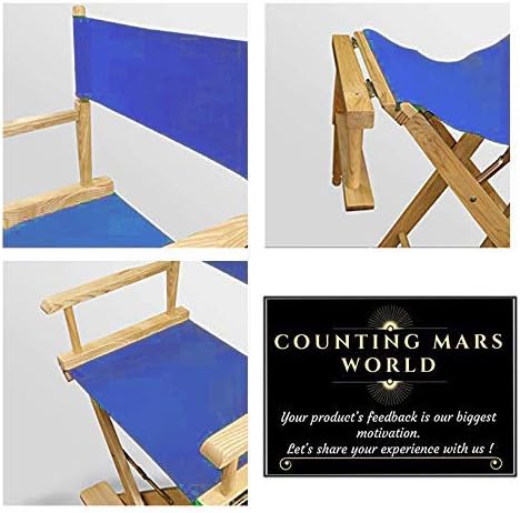 STAY GENT 2 Set Replacement Cover Canvas for Directors Chair, 20cm X 52cm + 52cm X 41cm Blue