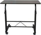 Magazine Snack Table on Wheels Sofa Couch Side Coffee Table TV Trays Rolling Laptop Computer Desk C-Shaped Mobile Chair Bed Side End Table for Living Room Bedroom(31.5L x 18.1W)