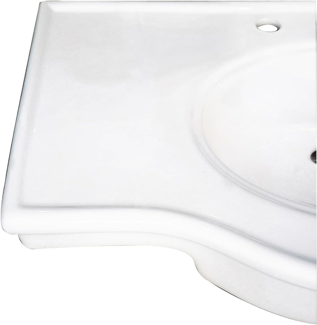 Fauceture VPB1378B Imperial 37" x 22" Ceramic Console Sink Basin, White