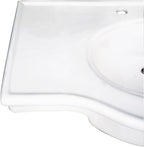 Fauceture VPB1378B Imperial 37" x 22" Ceramic Console Sink Basin, White