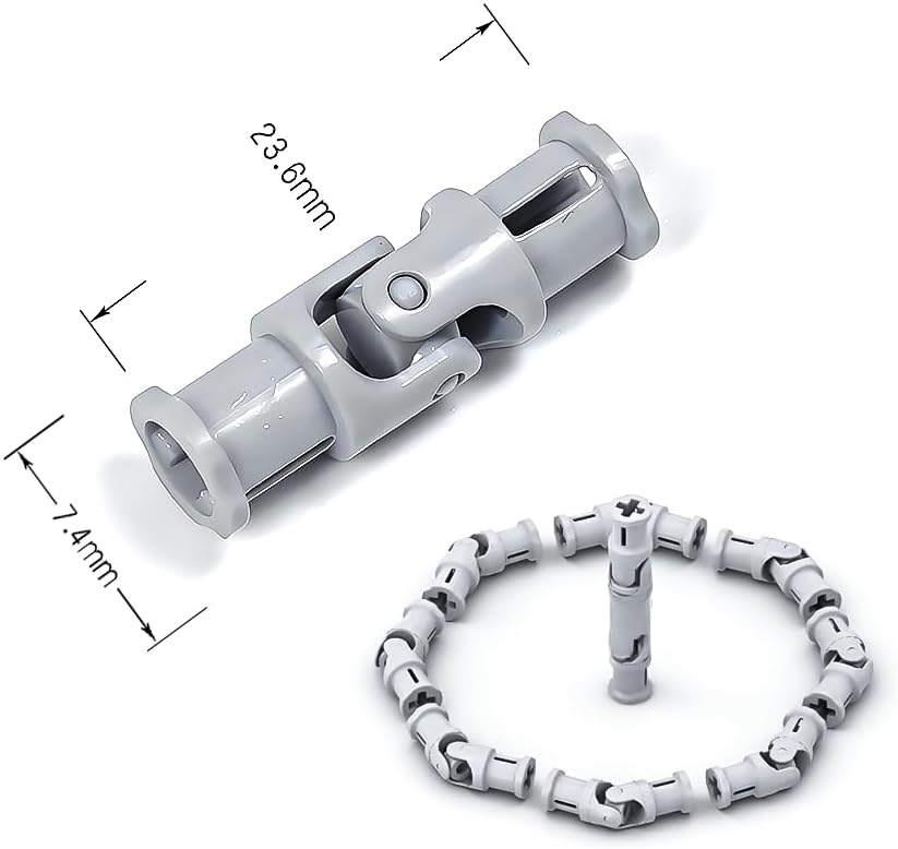 20pcs New Light Grey Universal U Joint 3L Compatible with legoes (61903/62520c01) Suspension & Drivetrain Robot Motor Robotics Advanced Building mindstorms EV3 NXT Part