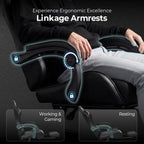 NEO CHAIR Video Gaming Chair with Footrest High Back Ergonomic Comfortable Office Computer Desk with Lumbar Support Height Adjustable with PU Leather Recliner for Adults Women Men (Black)